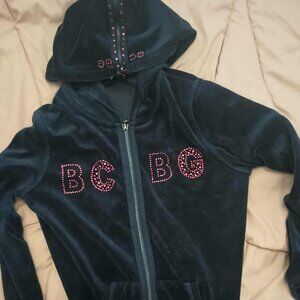 BCBG Max Azria velour zip up women's hoodie